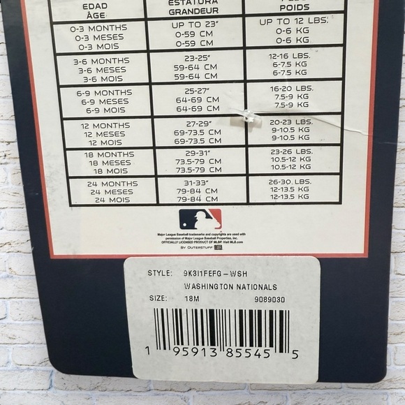 Washington Nationals Baby Creepers NWT - Set of 2 Onesies - Size 18 months - Picture 3 of 4